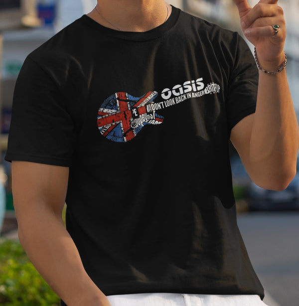 Unisex Oasis Guitar Live '25. Soft-Style T-Shirt